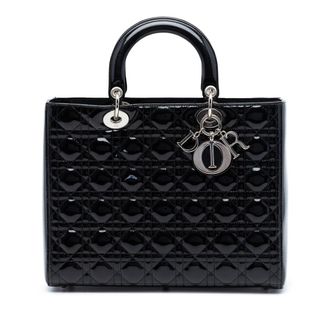Dior Pre-owned Dior Large Patent Cannage Lady Ladies UDNE1NFWU0L5SNPI
