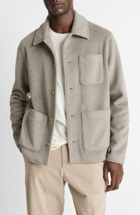 Vince Double Knit Chore Jacket in Dark Dune/Light Dune at Nordstrom, Size Xx-Large