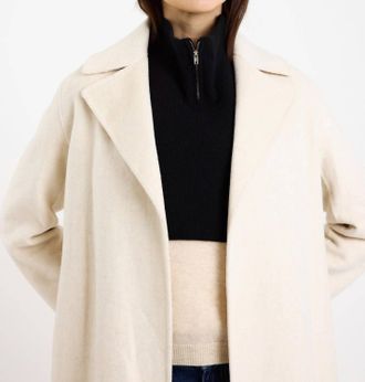 Brodie Knitted Half-Zip Collar Dickey In Black