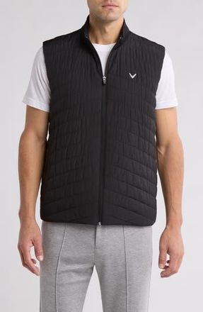 Callaway Chevron Quilted Puffer Vest in Caviar at Nordstrom Rack, Size X-Large