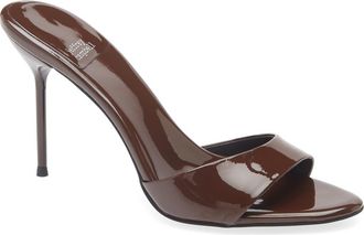 Jeffrey Campbell Ce-Soire Slide Sandal in Brown Patent at Nordstrom, Size 8.5