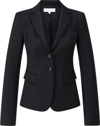 Patrizia Pepe Op maat gemaakte blazer met twee knopen - Dames - Blazers - Zwart - 4XS - Leer - Jassen