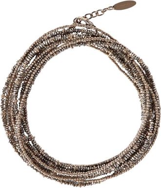 Brunello Cucinelli Monile Armband - Dames - Kettingen - Bruin - ONE Size - Accessoires