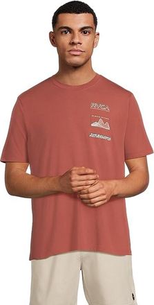 Rvca Rvca Xt Stacks Short Sleeve Mens Workout Dusty Red : 2XL, Cotton/Polyester