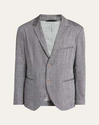 Giorgio Armani Mens One Shot Linen-Wool Sport Coat
