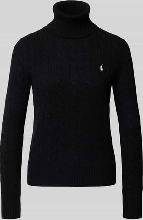Polo Ralph Lauren Strickpullover mit Label-Stitching in Black, Größe XXL