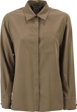 Max Mara Mxmsiamesisches Seiden-Canvas-Hemd