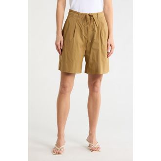 Boss Orange by Hugo Boss Tara Belted Stretch Cotton Shorts in Medium Beige at Nordstrom Rack, Size 18 (Similar To 14W)