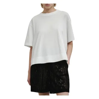 Erika Cavallini Semi Couture Tops, Dames, Wit, S, Katoen, Corinna T-Shirt