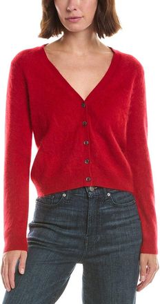 Sofiacashmere Sofiacashmere Brushed Cashmere Cropped 100% Cashmere Cardigan