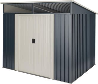 Wasabi Wasabi - Caseta Metal Stark 2,3m2 - 10 A&ntilde;os De Garant&iacute;a - 121x195x196cm. Cobertizo Jardin