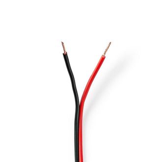 Nedis Cable De Altavoz 2x 075 Mm Cobre 1000 M Redondo Pvc Negro Rojo Bobina