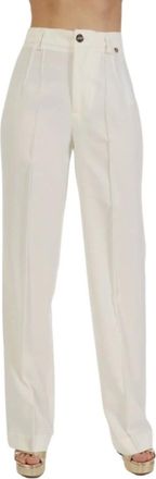 Liu Jo Broeken, Dames, Wit, S, Wide Broeken