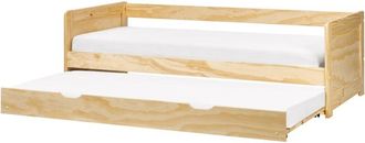 Beliani Cama Nido Infantil Deslizante De Madera De Pino Clara 90 X 200 Cm Gravelines