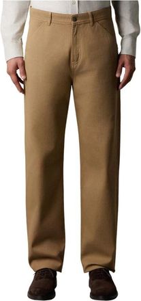 Brooks Brothers Stretch Katoen Gabardine 5-Pocket Broek - Heren - Straight fit broeken - Beige - W34 - Katoen - Broeken