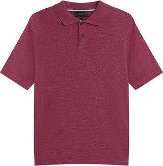 Ted Baker Redman Regular Getextureerd Fuchsia Poloshirt