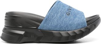 Givenchy Marshmallow denim platform sandals - women - Rubber/Cotton/Rubber - 40 - Blue