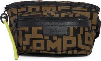 Longchamp Le Pliage Medium Belt Bag in Black/Khaki at Nordstrom Rack