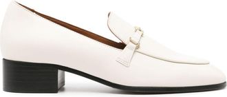 Maje 35mm leather loafers - women - Calf Leather/Calf Leather/Calf Leather - 39 - White
