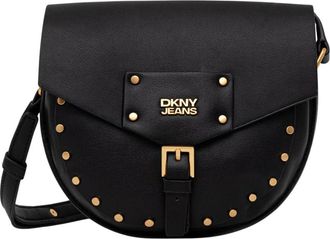 DKNY Payton Flap Crossbody Bag - Dames - Schoudertassen - Zwart - ONE Size - Leer - Tassen