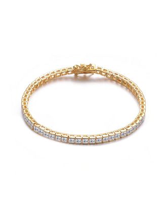 Genevive 14K Over Silver Cz Bracelet