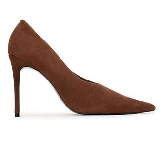 Black Suede Studio Jona 100 Suede Pump in Brownie Suede at Nordstrom, Size 37.5 Eu