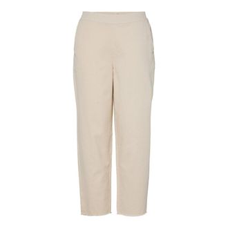 Pieces Rechte broek met frons, hoge taille