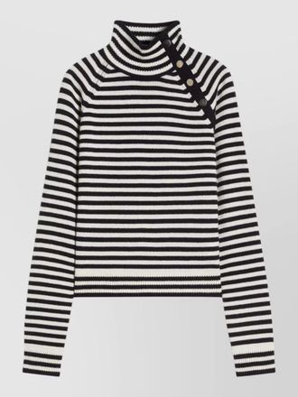 Max Mara mxmpaniera striped stand up collar sweater
