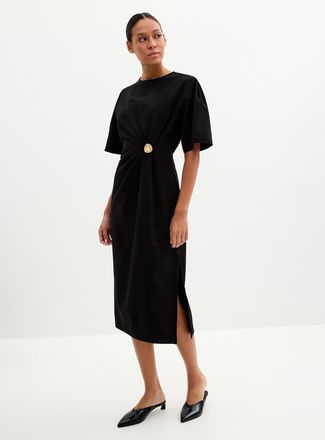 Second Female Womens Liana draped waist midi dress