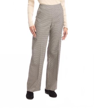Karen Kane Straight Leg Trouser Pant In Check