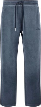 Off-white Heren, Broeken, Blauw, Maat: M Katoen