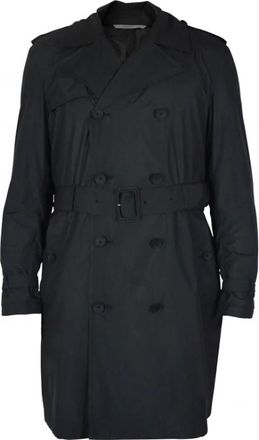 Valentino Garavani Belted Trench Coat - Heren - Trenchcoats - Zwart - XS - Polyester - Jassen