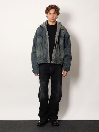 Balenciaga Mens Denim Jeans Black Cotton