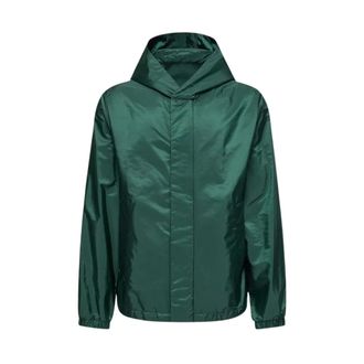 Moncler Grandans Hooded Jacket - Heren - Zomerjassen - Groen - M - Nylon - Jassen