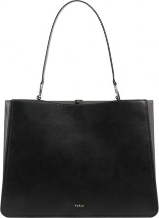 Furla Womens Agata L Tote Bag In Nero/urban Gray