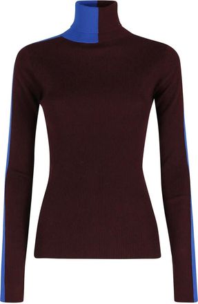 Essentiel colour-block ribbed sweater - Rood