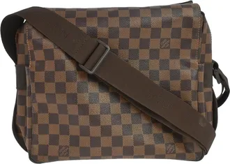 Louis Vuitton Naviglio Damier Brown Canvas Handbag (Pre-Owned)