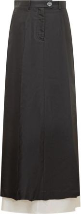 Peter Do Op Maat Gemaakte Maxi Rok - Dames - Maxi Rokken - Zwart - XS - Rokken