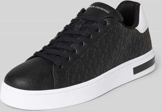 A|X Armani Exchange Sneaker mit Schn&uuml;rung Modell LONDON SAFFIANO in Black, Gr&ouml;&szlig;e 41