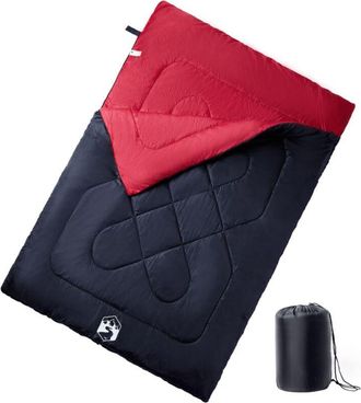 vidaXL Saco De Dormir Doble Y Almohadas Camping Adultos 3-4 Estaciones Vidaxl