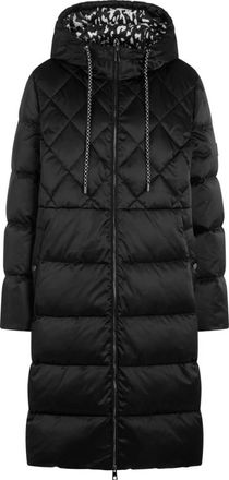 Marc Cain Lange gewatteerde jas - Dames - Winterjassen - Zwart - S - Leer - Jassen