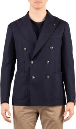 Tagliatore Montecarlo Blazer - Heren - Business blazers - Blauw - 2XL - Wol - Kostuums