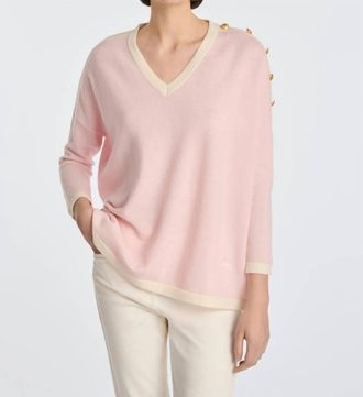 Weill Spoon V-Neck Sweater In Pink