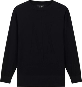 A|X Armani Exchange Rondgebreide trui - Heren - Ronde hals truien - Zwart - S - Truien & Vesten
