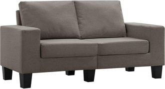 vidaXL Sof&aacute; Taup&eacute; De Dos Plazas Tela Vidaxl