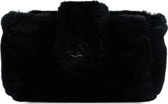Chanel 2012 CC Shearling Orirag Multi pouch - Nero