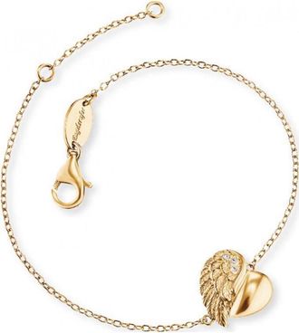 Engelsrufer Womens ERB-LILHEARTWING-G Ladies Heartwing Bracelet - Gold - One Size