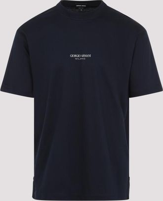 Giorgio Armani Blue Cotton T-shirt
