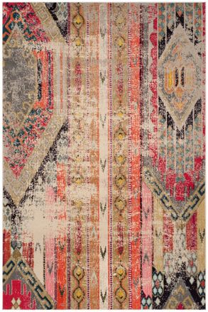 Safavieh Alfombra boho chic de polipropileno gris/multicolor, 155 x 231 cm
