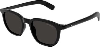 Montblanc MB0352S 001 Mens Sunglasses Black Size 50